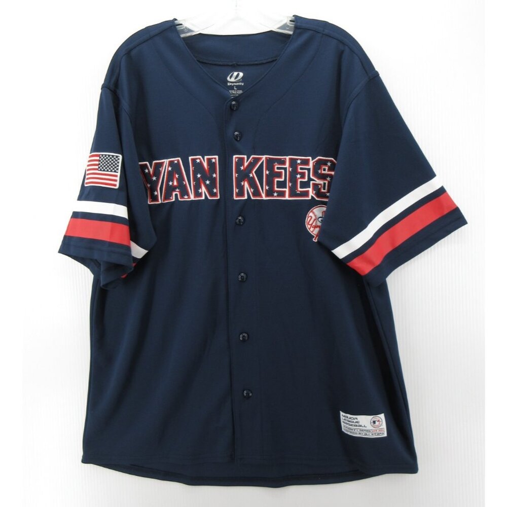 New York Yankees Jersey Large Dynasty Series USA Flag America July 4th